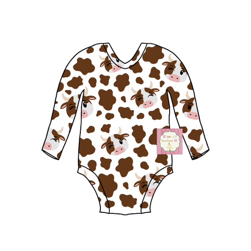 Brown cow leotard/ leotard /vaca