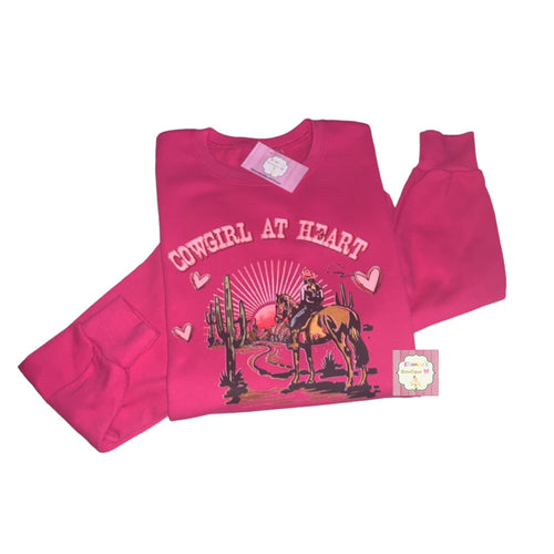 Cowgirl at heart sweatshirt /sueter/horse/caballo