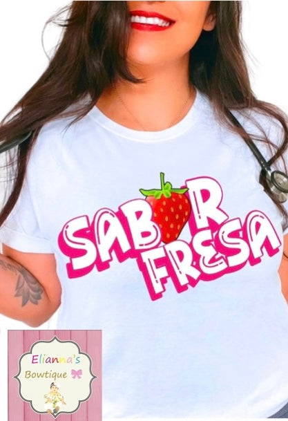 Sabor fresa shirt/fuerza regida