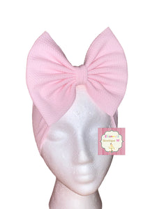 Light pink solid color baby headwrap