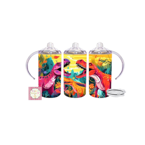 Pink dino mini tumbler cup/ sippy cup /vasos