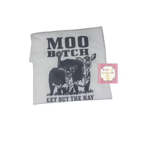 Moo bit ch shirt / cows