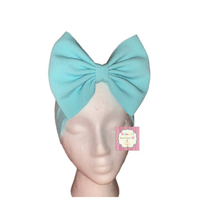 Aqua solid color baby headwrap/