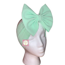 Load image into Gallery viewer, Pistachio solid color baby headwrap/ headband/green/easter