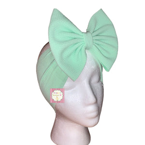 Pistachio solid color baby headwrap/ headband/green/easter