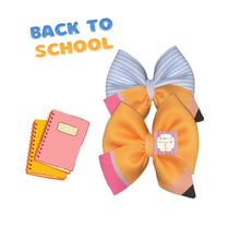 Load image into Gallery viewer, Pencil clip bows/ back to school bows