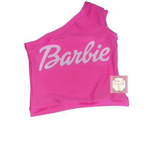 Barbie shirt  /one shoulder shirt