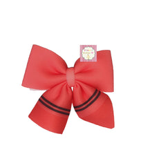 Cargar imagen en el visor de la galería, Crayola Crayons clip bows/ pencil/back to school bows