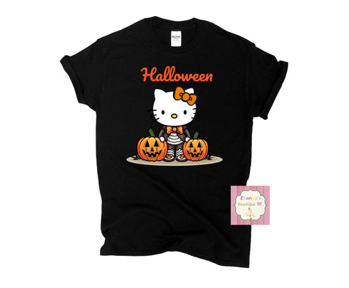 Halloween shirt/ hello kitty shirt