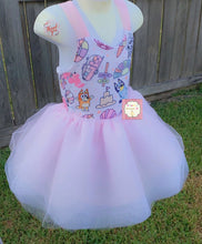 Cargar imagen en el visor de la galería, Bluey Outfit leotard and tulle skirt/ birthday outfit/ dress/tutu