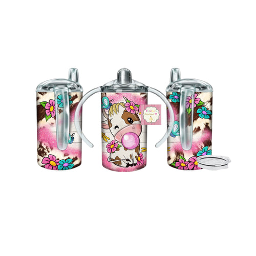 Pink cow mini tumbler cup/ sippy cup /vasos