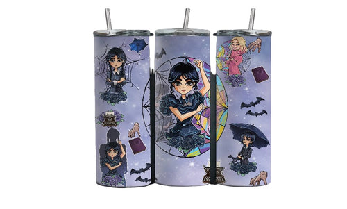 Wednesday Addams tumbler cup/ vasos