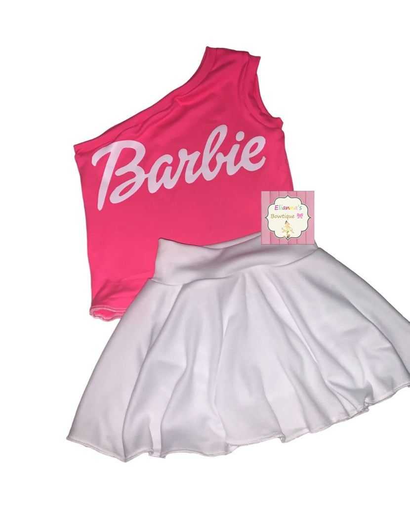 Barbie Outfit Set one shoulder shirt and skirt / barbie