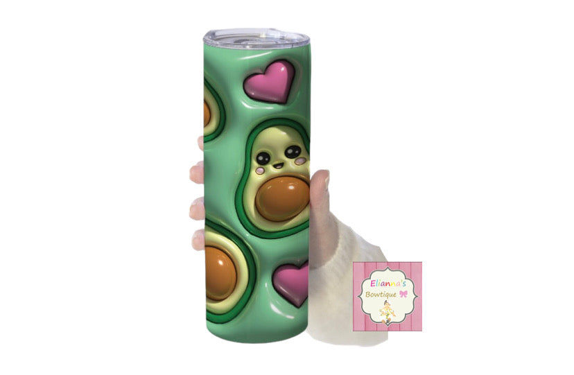 Puff avocado tumbler cup / vasos / aguacate