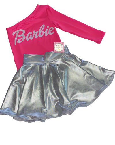 Barbie Outfit Set one shoulder shirt and skirt / barbie