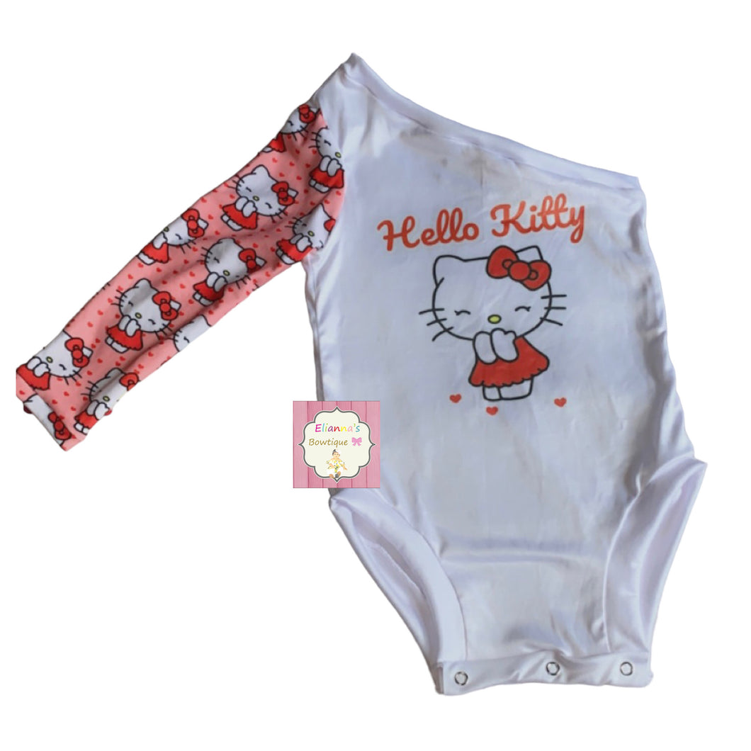 Hello kitty one shoulder leotard /leotardo