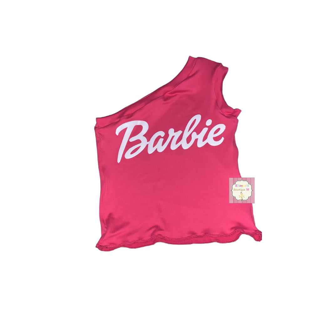 Barbie shirt  /one shoulder shirt