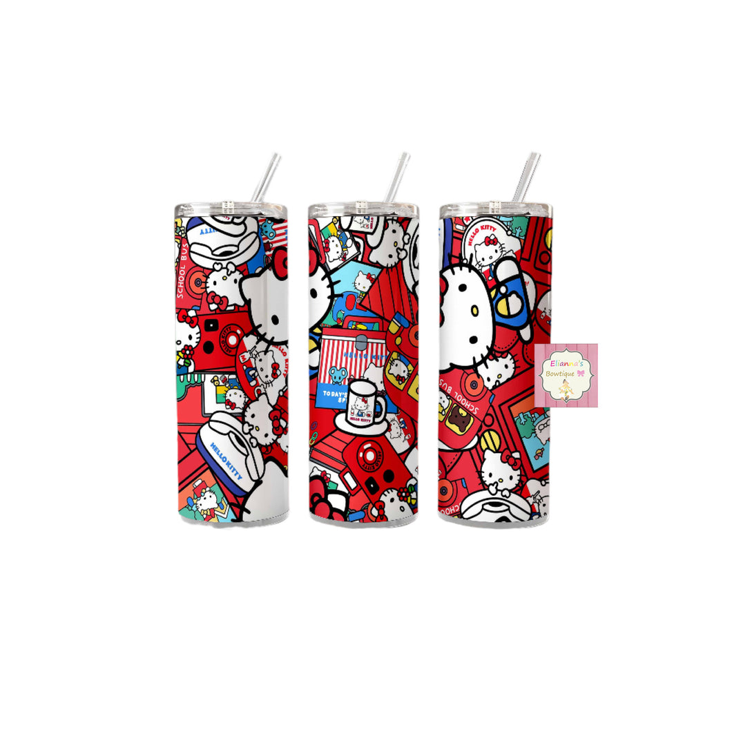 Red Hello Kitty  tumbler cup/ vasos