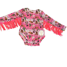 Load image into Gallery viewer, Western Minnie M fringe Leotard /leotardo/western/EXCLUSIVE