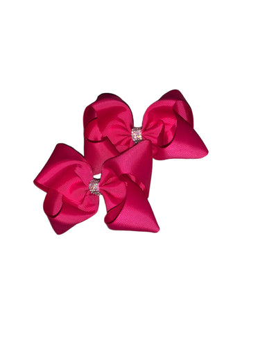 Hot pink piggy tails set/ chongitos