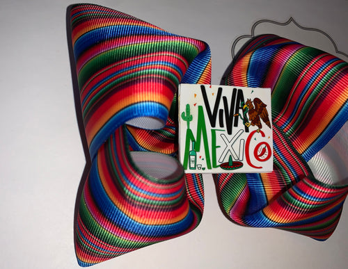 Viva Mexico / Serape Hair Bow /