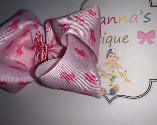 Pink  hair bow - Elianna's Bowtique