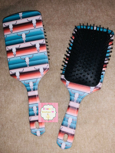 Serape longhorn Hair brush