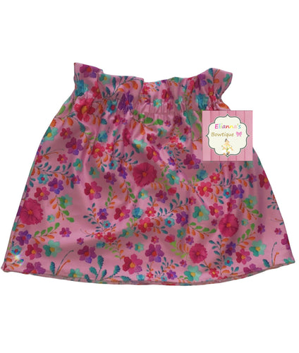 Floral paperbag skirt / flowers