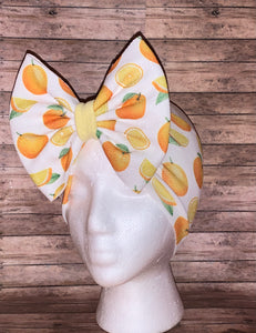 Baby oranges headwrap/bow/summer/naranjas/fruta