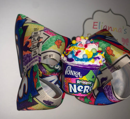 Nerds Candy Hair Bow / Moños - Elianna's Bowtique