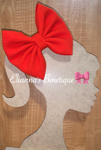 Solid Red hair bow/clip bow