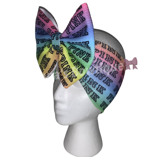 Rainbow Love Pink Baby headwrap / headband