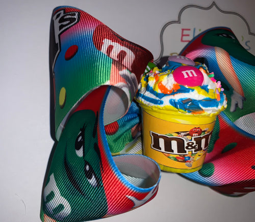 m&m  Hair Bow / Moños/candy - Elianna's Bowtique