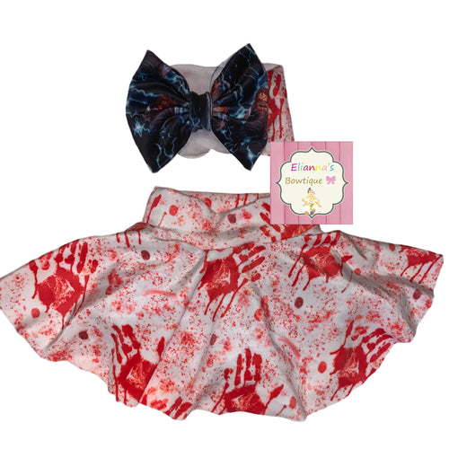 Chucky halloween Skirted bummie and headwrap/