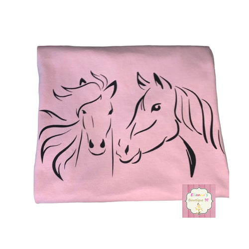 Pink horses shirt/caballos