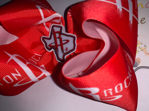 Houston Rockets Hair bow - Elianna's Bowtique