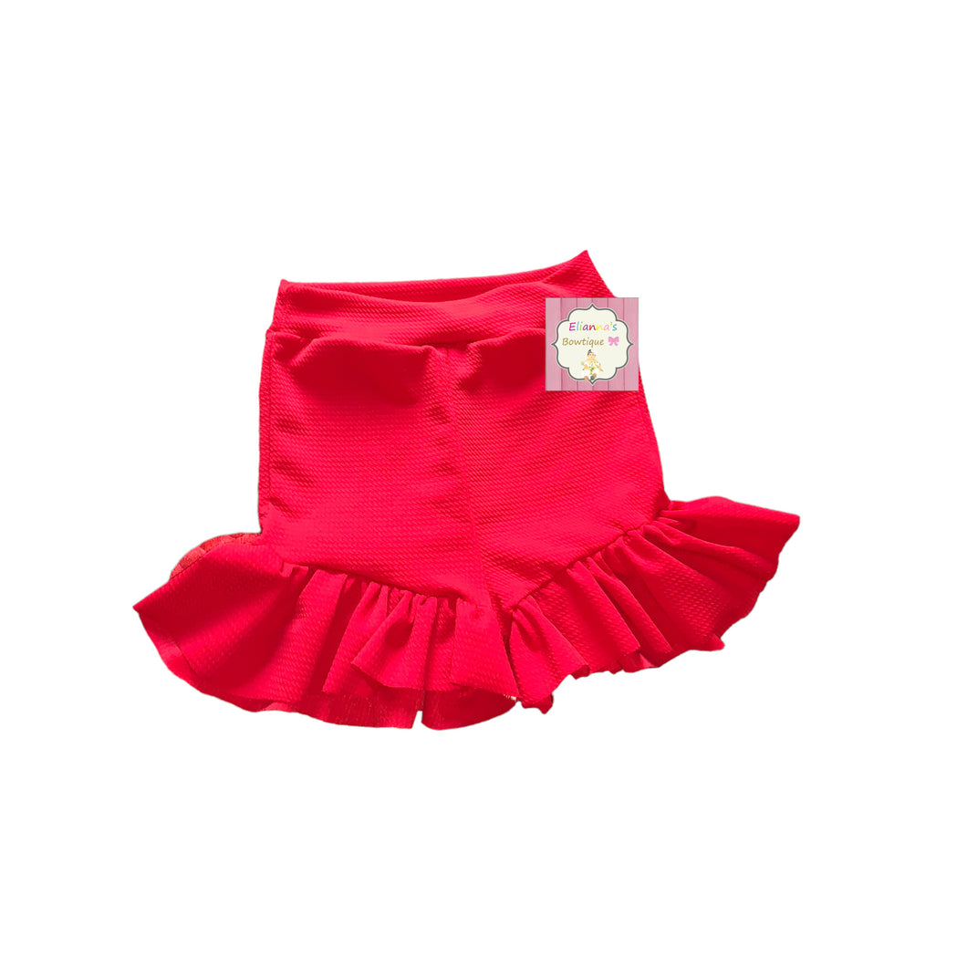 Red ruffle shorts  baby /toddler