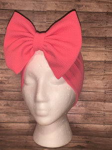 Pink /new chicle) solid color baby headwrap/ headband