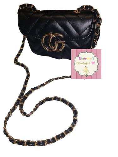 Black G small girls purse /bag/bolsa