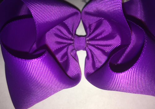 Purple Solid Hair Bow