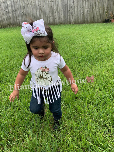 horses T-shirt/ caballos/ floral/mommy and me/fringe/cowgirl