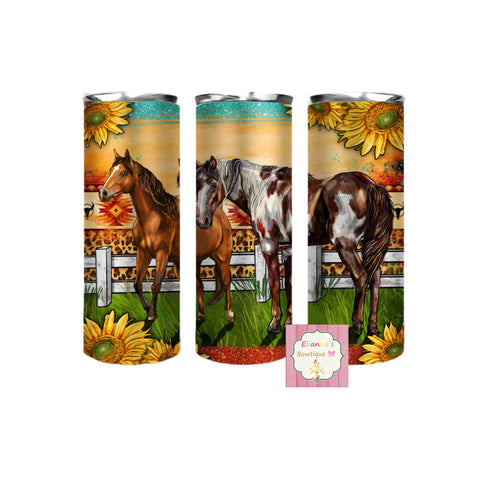 Horses tumbler cup/Caballos