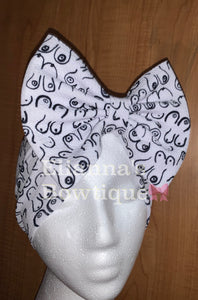 Boobies/ breastfeeding baby headwrap/ headband