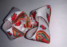 Load image into Gallery viewer, Virgen de Guadalupe hair bow/Virgencita/moños