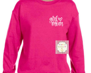 Girl mom Crewneck sweatshirt /sweater/sueter/pink