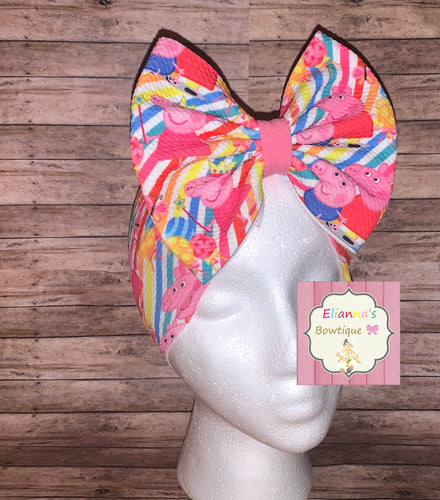 Baby Peppa pig headwrap/headband/