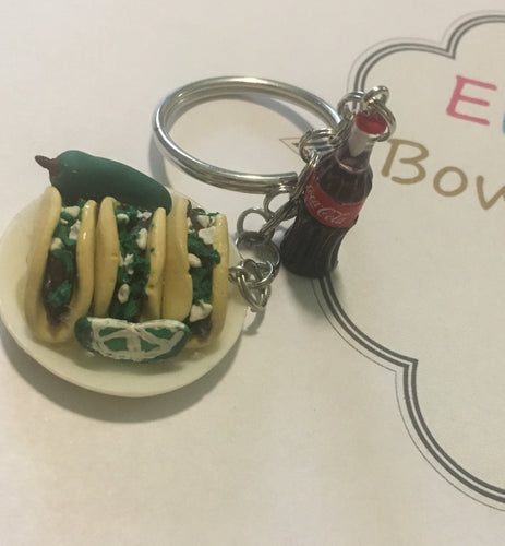 Tacos & coca llavero /keychain
