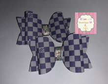 Load image into Gallery viewer, grey and white piggy tails Set bows/pares/vinyl/chongitos