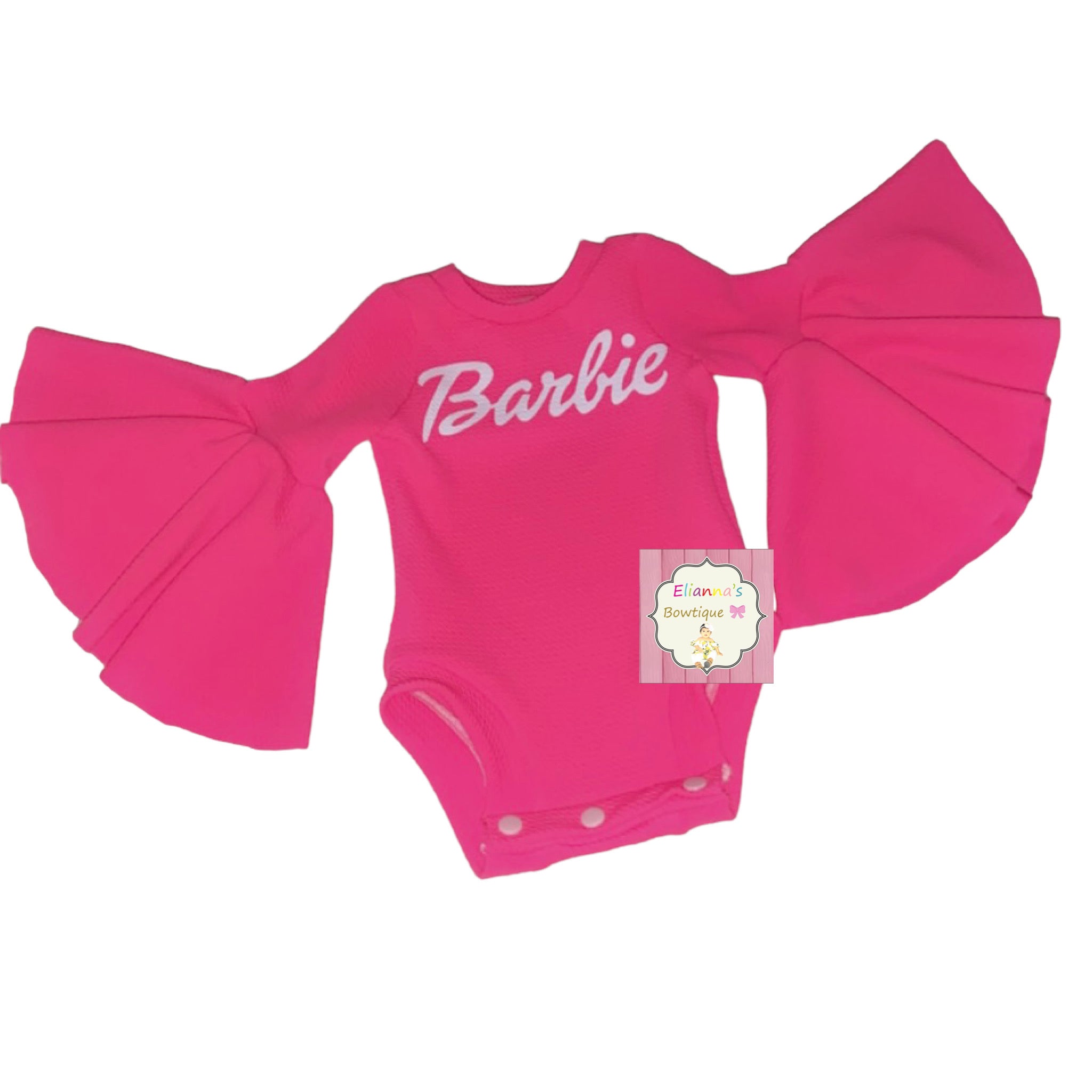 Pink Barbie Leotard /Leo /leotardo/bell longsleeve – Elianna's Bowtique