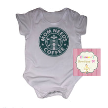 Load image into Gallery viewer, Baby onesie Mom needs coffee / / onesies - Elianna&#39;s Bowtique